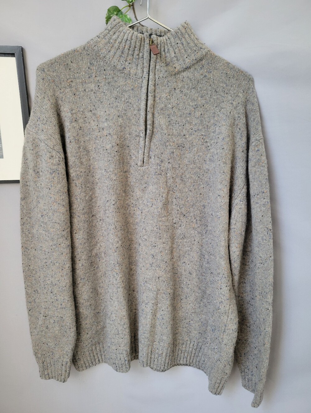 Aran Woollen Mills Belleek Troyer Donegal Lambswool Sweater L